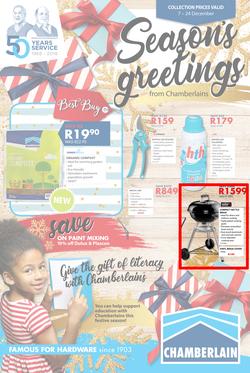 Chamberlains : Seasons Greetings (7 Dec - 24 Dec 2018), page 1