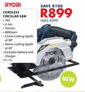 Ryobi Cordless Circular Saw XCS-165