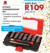 45 Piece Screwdriver Bit Set