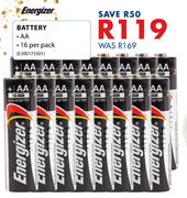 Energizer AA Battery 16 Per Pack