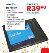 Chamber value Drop Sheet 2x5m