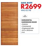 Swartland Horizontal Hardwood Door-813 x 2032mm