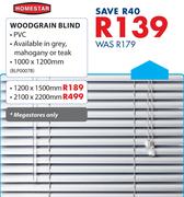 Homestar Woodgrain Blind-1200 x 1500mm
