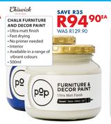 Chiswick Chalk Furniture & Decor Paint-500ml Each