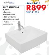 Splashworks Free Standing Basin-560 x 445mm