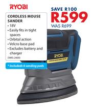 Ryobi cordless mouse 2025 sander