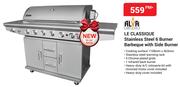 ALVA LE Classique Stainless Steel 6 Burner Barbeque With Side Burner