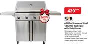 ALVA Aruba Stainless Steel 4 Burner Barbeque With Side Burner