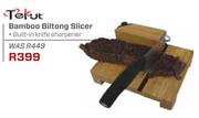 Tekut Bamboo Biltong Slicer With Built In Knife Sharpener
