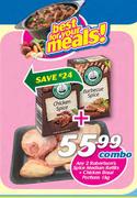 2 Robertsons Spice Medium Refills + Chicken Braai Portions-1Kg Combo