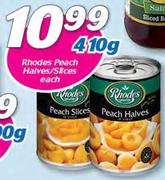 Rhodes Peach Halves/Slices-410g 