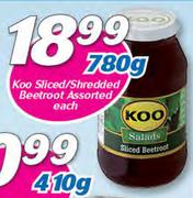 Koo Sliced/Shredded Beetroot Assorted-780g