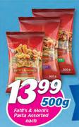 Fatti's And Moni's Pasta Assorted-500g Each