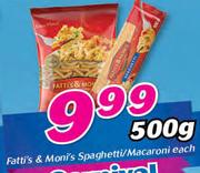 Fatti's And Moni's Spaghetti/Macaroni-500g Each