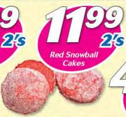 Red Snowball Cakes-2's