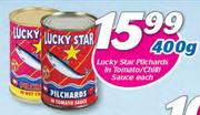 Lucky Star Pilchards In Tomato/Chilli Sauce-400g Each
