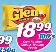 Glen Rooibos Tagless Teabags Pouch-100's