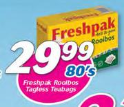 Freshpak Rooibos Tagless Teabs-80's