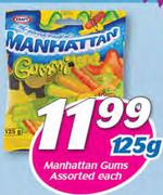 Manhattan Gums Assorted-125g