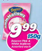 Beacon Pink And White Mallows Assorted-150g Each