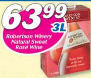 Robertsons Winery Natural Sweet Rose Wine-3Ltr