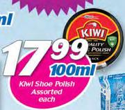Kiwi Shoe Polish Assorted-100ml 