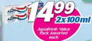 Aquafresh Value Pack Assorted-2 x 100ml