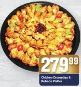 Chicken Drumettes & Kebabs Platter