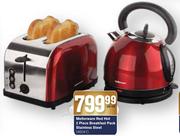 Mellerware Red Hot 2 Piece Breakfast Pack Stainless Steel-Per Set