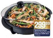 Mellerware Alonzo 30Cm Electric Frying Pan With Glass Lid 1500W