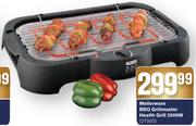 Mellerware BBQ Grillmaster Health Grill 2000W