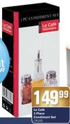 Le Cafe 3 Piece Condiment Set