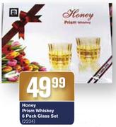 Honey Prism Whiskey 6 Pack Glass Set