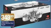 Classic Home 8 Piece Stainless Steel Pot Set
