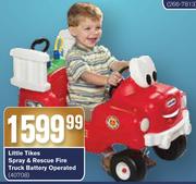 Little Tikes Spray And Rescue Fire Truck Battery Operated