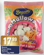Beacon Pink & White Mallows 400g+ 40g Free