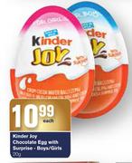 Kinder Joy Chocolate Egg With Surprise Boys/Girls-20g Each