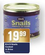 B And S Snails Cooked In Brine-200g