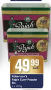 Robertson's Rajah Curry Powder Tin-2 x 200g Each