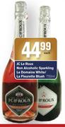 Je Le Roux Non Alcoholic Sparkling Le Domaine White/La Fleurette Blush-750ml Each