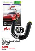 XBOX 360 Wireless Speed Wheel Plus Forza 4-Per Bundle