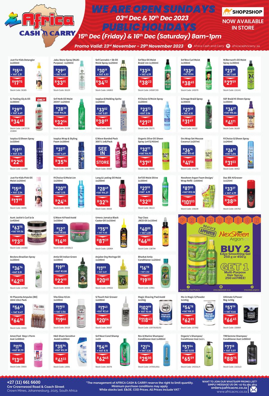 Africa Cash & Carry : Festive Deals (23 November - 29 November 2023 ...