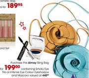 Almay Sling Bag Containing Smoky Eye Trio or Intense Eye Colour Eyeshadow and Mascara
