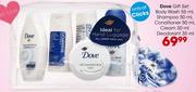 Dove Gift Set: Body Wash 55ml, Shampoo 50ml, Conditioner 50ml, Cream 30ml, Deodorant 35ml