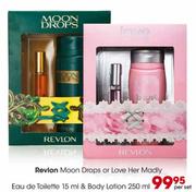 Revlon Moon Drops or Love Her Madly Eau de Toilette 15 ml & Body Lotion 250ml-per set