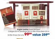 English Leather Travel Gift Pack: Cologne 20ml, Deodorant 50ml, After Shave Balm 50ml & After Shave 