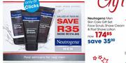 Neutrogena Men Skin Care Gift Set: Face Scrub, Shave Cream & Post Shave Lotion