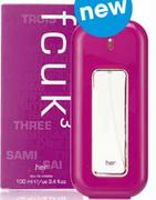 Fcuk 3 For Her Eau De Toilette-100Ml