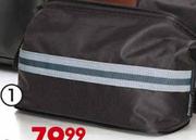 Clicks Charcoal Striped Gladstone Bag