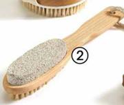 Clicks Home Wooden Accessories Nail Brush With Pumice